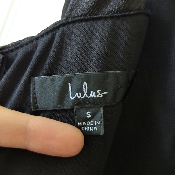 Lulu's On the Guest List Satin One-Shoulder Formal A-Line Maxi Dress Black Small - Picture 6 of 16